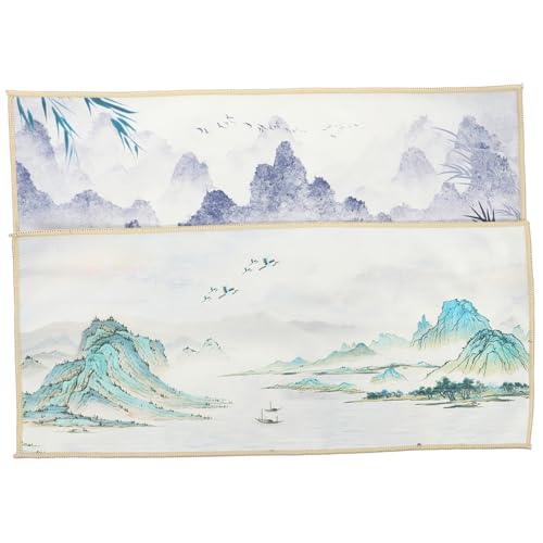 OUNONA 2 Stück Hochwertiges Teetuch aus Saugfähigem Mikrofaser Klassische Chinesische Teatowel Pads Extra Dicke Wiederverwendbare Geschirrtücher für Teezeremonien Haushalt Teehaus und OUNONA 2 Stück Hochwertiges Teetuch aus Saugfähigem Mikrofaser Klassische Chinesische Teatowel Pads Extra Dicke Wiederverwendbare Geschirrtücher für Teezeremonien Haushalt Teehaus und von OUNONA