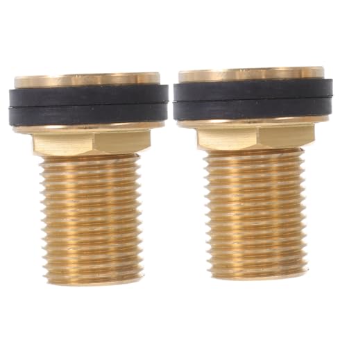 OUNONA 2 Stück Messing -Partitionsanschluss wassertank adapter Gummi Golden OUNONA 2 Stück Messing -Partitionsanschluss wassertank adapter Gummi Golden von OUNONA