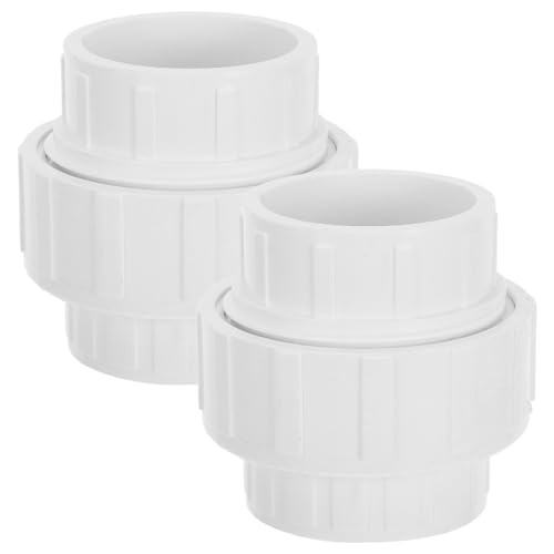 OUNONA 2 Stück PVC Aktivkupplungsrohranschluss Weißer Gleitschlauchadapter mit Epdm für Bewässerung Schwimmbäder und Sanitäranlagen von OUNONA