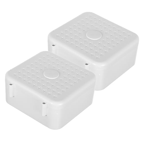 OUNONA 2 Stück Quadratische Junction Box für Sicherheitskameras Wetterfeste Kunststoff-verteilerdose zur Kabelaufbewahrung Gehäuse für Video Stromleitungen Einfache Installation von OUNONA