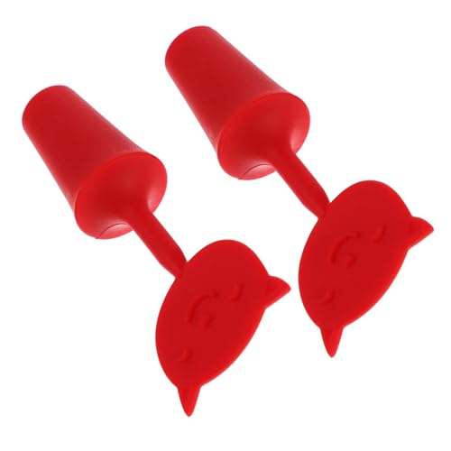 OUNONA 2 Stück Silikon Flaschenstopfen Cat Design Weinverschluss Luftdicht Dichtend Wiederverwendbar Rot für Weinflaschen Hausbar Party Dekoration OUNONA 2 Stück Silikon Flaschenstopfen Cat Design Weinverschluss Luftdicht Dichtend Wiederverwendbar Rot für Weinflaschen Hausbar Party Dekoration von OUNONA