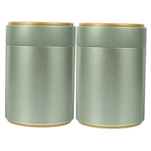OUNONA 2 Stück Tee Blechdose Tee Stauraum Teebehälter Blechdosen mit Deckel Teedosen für losen Tee luftdicht Teeblattspeicher lose Aufbewahrung von Tee Weißblech Green OUNONA 2 Stück Tee Blechdose Tee Stauraum Teebehälter Blechdosen mit Deckel Teedosen für losen Tee luftdicht Teeblattspeicher lose Aufbewahrung von Tee Weißblech Green von OUNONA