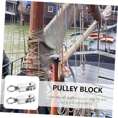 OUNONA 2 Stück Teiliges Edelstahl Umlenkrollen Rostfrei Kleine Industrielle Seilrolle mit Präzisionslager Langlebig und Verschleißfest für Hebezug und Drahtseil traktionssysteme OUNONA 2 Stück Teiliges Edelstahl Umlenkrollen Rostfrei Kleine Industrielle Seilrolle mit Präzisionslager Langlebig und Verschleißfest für Hebezug und Drahtseil traktionssysteme von OUNONA