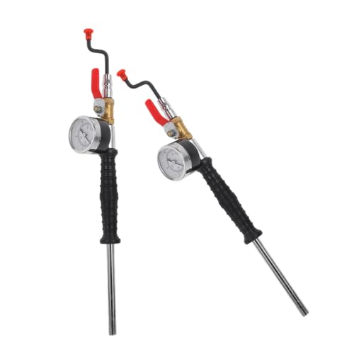 OUNONA 2 Stück Teiliges Reifenfüllventil mit Manometer Schnelles Aufpumpen Präzise Messung Robustes Handgriff-design Kompatibel mit Auto Lkw-reifen für Notfälle und Tägliche Wartung von OUNONA