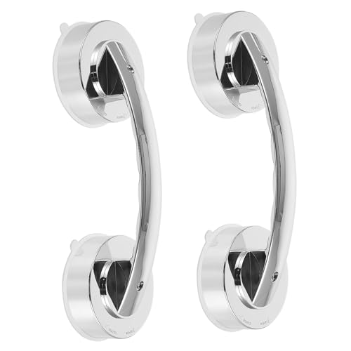 OUNONA 2 Stück Teiliges Saugnapf griffstangen mit Kunststoffgriff Tragbarer Türgriff für Glas Fenstertüren Tragkraft Einfach zu Montieren für Senioren und Unterstützenden im Bad und OUNONA 2 Stück Teiliges Saugnapf griffstangen mit Kunststoffgriff Tragbarer Türgriff für Glas Fenstertüren Tragkraft Einfach zu Montieren für Senioren und Unterstützenden im Bad und von OUNONA