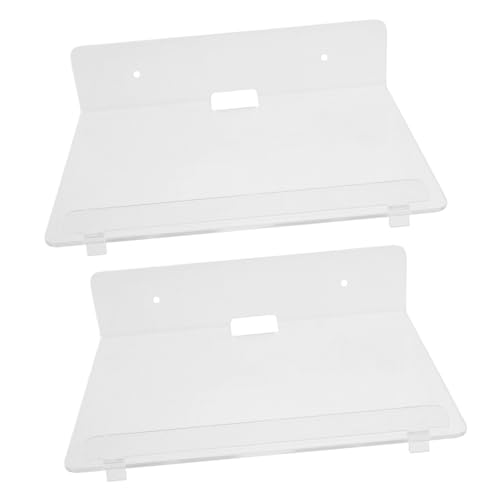 OUNONA 2 Stück klares Wandregal schwimmende Regale klares für die Wand Klare schwebende Regale für die Wand elektronisches Eckregal Projektorregal kleines Acryl Transparent von OUNONA