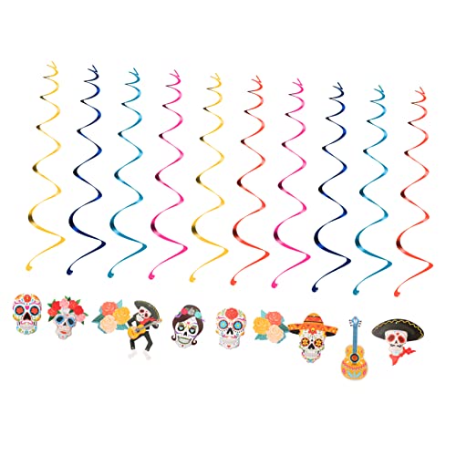 OUNONA 20 Stück Mexikanische Partydekoration Teiliges Hängendes Ornament für Día De Wiederverwendbare PVC Spiraldeko für Feste Hochzeiten und Halloween Dekoration OUNONA 20 Stück Mexikanische Partydekoration Teiliges Hängendes Ornament für Día De Wiederverwendbare PVC Spiraldeko für Feste Hochzeiten und Halloween Dekoration von OUNONA