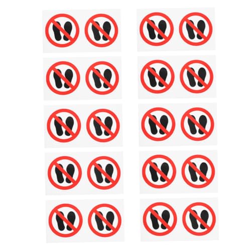 OUNONA 20 Stück Warnetiketten No Step Aufkleber Selbstklebend Papierbasiert Langlebig für Werkstatt und Lager Einfache Anwendung ohne Werkzeug OUNONA 20 Stück Warnetiketten No Step Aufkleber Selbstklebend Papierbasiert Langlebig für Werkstatt und Lager Einfache Anwendung ohne Werkzeug von OUNONA