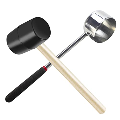OUNONA 2stücke Kokosnussöffner Aus Edelstahl Teiliges Mit Gummihammer Und Edelstahlöffner Langlebige Werkzeuge Für Einfaches Öffnen Von Kokosnüssen von OUNONA