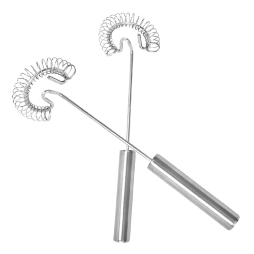 OUNONA 2Stücke Ergonomischer Handmixer Multifunktionaler Eiermischer Milchaufschäumer für Rühren von Ei und Saucen mit Oberfläche von OUNONA