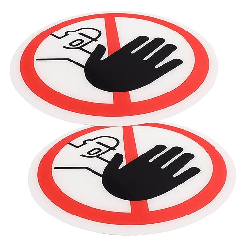 OUNONA 2Stücke Selbstklebendes Warnschild Vorsicht Gefahr No Touch Schild für und Außenbereiche für Fabriken und Sichere Umgebungen von OUNONA