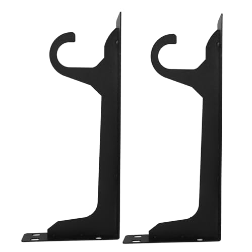 OUNONA 2stücke Regalstangenhalterung Für Schrank Kleiderstangenhalterung Wandmontage Hakenhalterung Gardinenstangenhalterung Regal Und Stangenhalterung Für Schwerlast von OUNONA