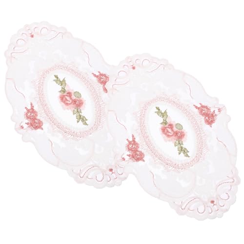OUNONA 2stücke Spitze Tischset Mit Stickerei Waschbar Wiederverwendbar Für Tasse Kissen Esstisch Dekoration Für Zuhause Hochzeit Teeparty OUNONA 2stücke Spitze Tischset Mit Stickerei Waschbar Wiederverwendbar Für Tasse Kissen Esstisch Dekoration Für Zuhause Hochzeit Teeparty von OUNONA