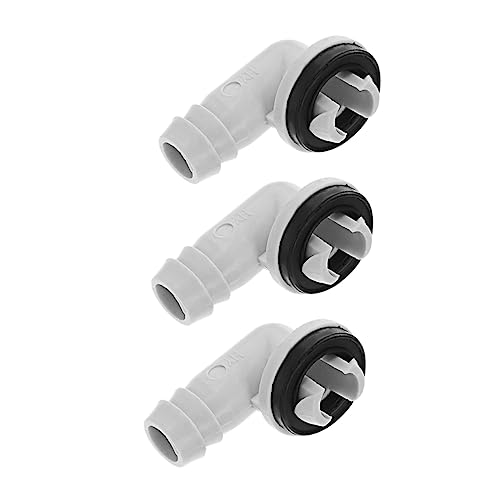 OUNONA 3 STÜCKE Teiliges Set Abflussschlauchverbinder mit Gummiring Leckdichter Ellenbogenadapter für Klimaanlagen und Split Geräte von OUNONA