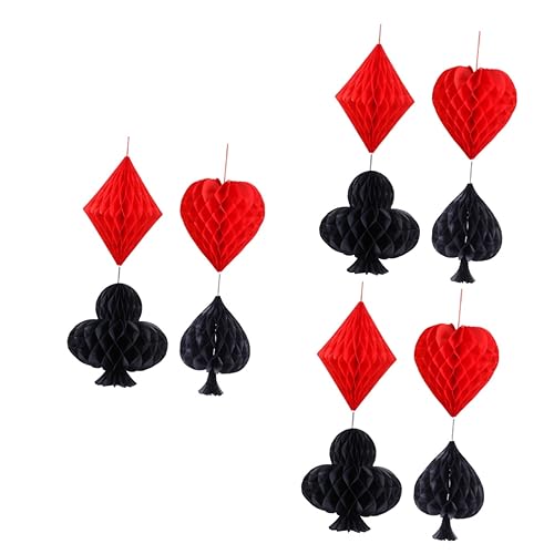 OUNONA 3 Sätze Kreative Papier Waben Hängedekorationen Poker Themen Ornamente Für Partys Praktische Wanddekorationen Für Spielabende Und Feierlichkeiten 4 Stück * 3 OUNONA 3 Sätze Kreative Papier Waben Hängedekorationen Poker Themen Ornamente Für Partys Praktische Wanddekorationen Für Spielabende Und Feierlichkeiten 4 Stück * 3 von OUNONA