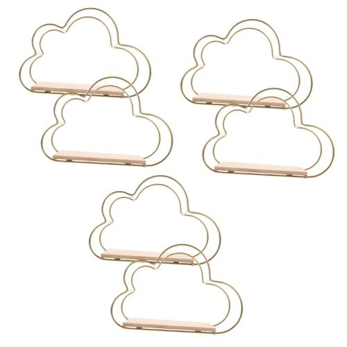 OUNONA 3 Sätze Wolkenförmiges Wandregal Teiliges Für Stilvolle Wanddekoration Und Aufbewahrung Im Wohnzimmer Schlafzimmer Und Badezimmer Und Sicheres Design 2 Stücke * 3 von OUNONA