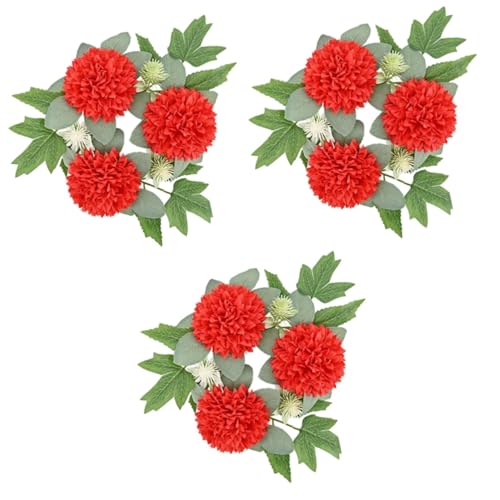 OUNONA 3 Stück Künstlicher Blumenkranz für Kerzenhalter Handgefertigte Windlichter für Hochzeiten Feiern und Tischdekoration Realistische Seidenblumen für Festliche Anlässe OUNONA 3 Stück Künstlicher Blumenkranz für Kerzenhalter Handgefertigte Windlichter für Hochzeiten Feiern und Tischdekoration Realistische Seidenblumen für Festliche Anlässe von OUNONA