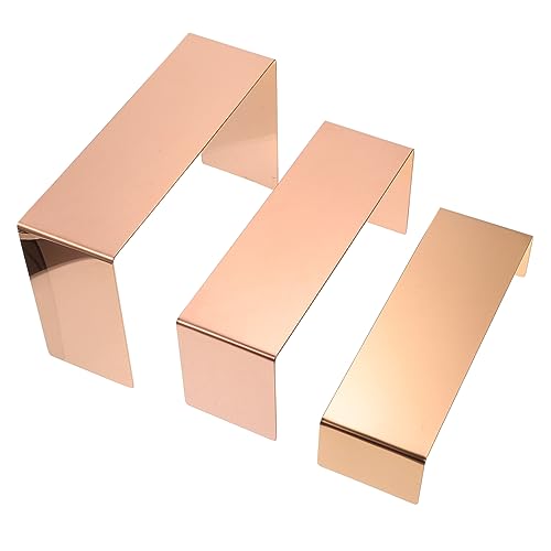 OUNONA 3 Stück Schuhregal Teiliges Robuster Schuhständer aus Roségold Schuhaufbewahrung für Shopping Mall und Zuhause Design für Ordnung von OUNONA