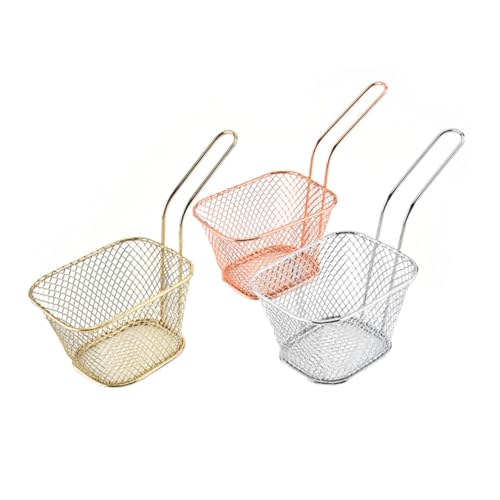 OUNONA 3 Stück Teiliges Öl Abtropfgestell für Frittierwaren Hitzebeständig Rostfrei Küchenzubehör für Pommes Hähnchen und Fleischbällchen von OUNONA