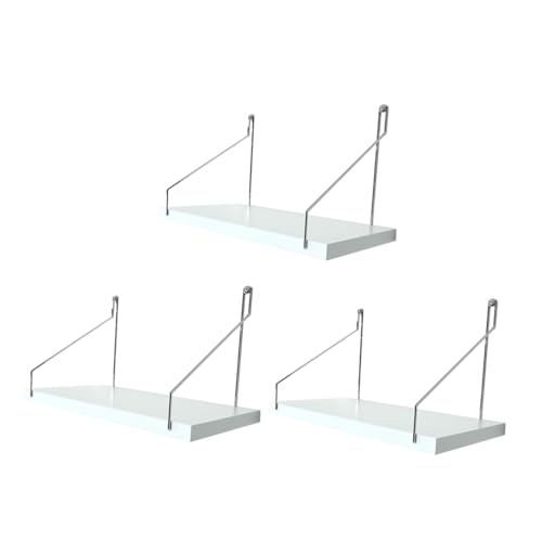 OUNONA 3 Stück Teiliges Wandregal ohne Bohren Schwebendes Aufbewahrungsregal aus Weißem Vielseitiges Wohnzimmer und Schlafzimmer Wandboard Stabiles Haushaltsregal OUNONA 3 Stück Teiliges Wandregal ohne Bohren Schwebendes Aufbewahrungsregal aus Weißem Vielseitiges Wohnzimmer und Schlafzimmer Wandboard Stabiles Haushaltsregal von OUNONA