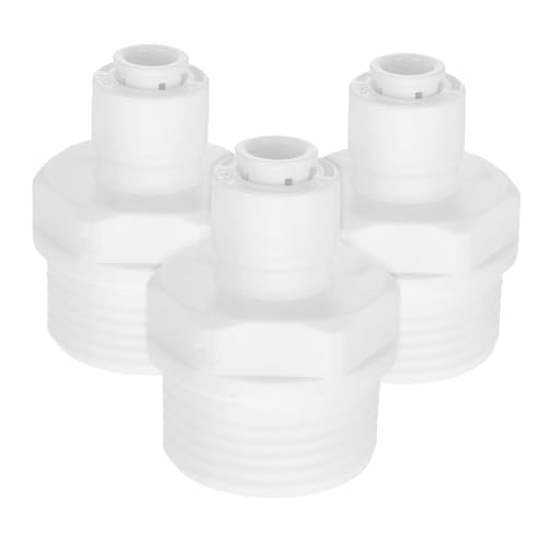 OUNONA 3 Stück Teiliges Wasserfilter Schnellverbinder Adapter Schlauchanschluss für Garten Kühlschrank Kaffee Ro anlagen Zubehör mit Selbstsicherndem Mechanismus Auslaufsicher Vielseitig von OUNONA