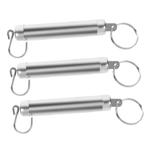OUNONA 3 Stücke Teiliges Mechanisches Federhaken-Waagenset mit Klarem Messbereich Präzise Robust und Tragbar zum Aufhängen in Küche Outdoor für Gepäck Lebensmittel und Angeln von OUNONA