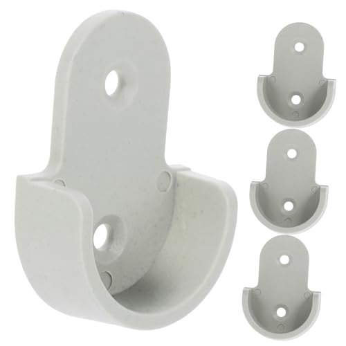 OUNONA 30stücke Kleiderstangenhalter Kunststoff Flansch Stützen Für Stangen Einfache Montage Für Schrank Bad Fenster Rostfrei Robust Vielseitig Einsetzbar von OUNONA