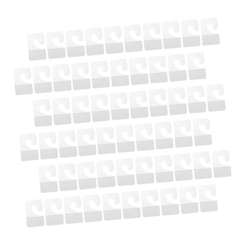 OUNONA 350 Stück Selbstklebende PVC Aufhängelaschen Transparente Haft-haken mit Loch Design Vielseitig für Kleidung Taschen Handtücher zur Raumoptimierung im Haushalt Büro und von OUNONA