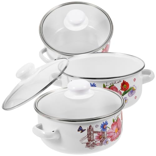 OUNONA Suppentopf Suppentopf Zum Kochen Vintage-stil Topfdeckel Mehrzweck-küchentopf Glatt von OUNONA