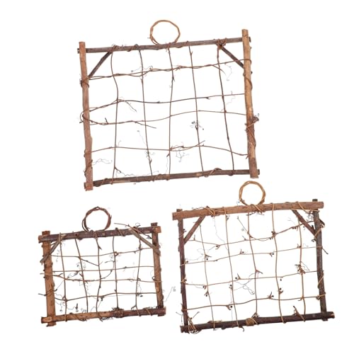 OUNONA 3Stücke Teiliges Pflanzen Rattan Rahmen Dekorativer Wand Hänger für Luftpflanzen für Wohnzimmer und Schlafzimmer Dekoration und Langlebig OUNONA 3Stücke Teiliges Pflanzen Rattan Rahmen Dekorativer Wand Hänger für Luftpflanzen für Wohnzimmer und Schlafzimmer Dekoration und Langlebig von OUNONA