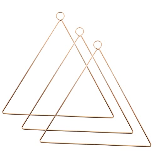 OUNONA 3stücke Metallringe Für DIY Bastelprojekte Geometrische Triangel Hoops Gold Für Makramee Und Wanddeko von OUNONA