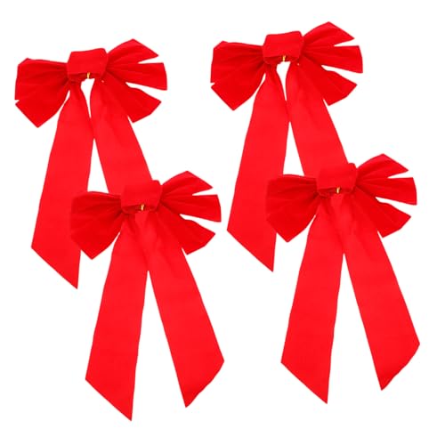 OUNONA 4 Stck Kreative Weihnachtsdekoration Vielseitig Einsetzbar als Baumspitze Vorhangknoten oder Geschenkbänder von OUNONA
