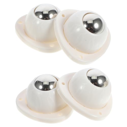 OUNONA 4 Stck Teiliges Selbstklebende Mini Möbelrollen Drehbar aus Edelstahl und Abs Kleine Lenkrollen für Küchengeräte Geräuscharm Kratzfest und Einfach zu Montieren Einsetzbar von OUNONA