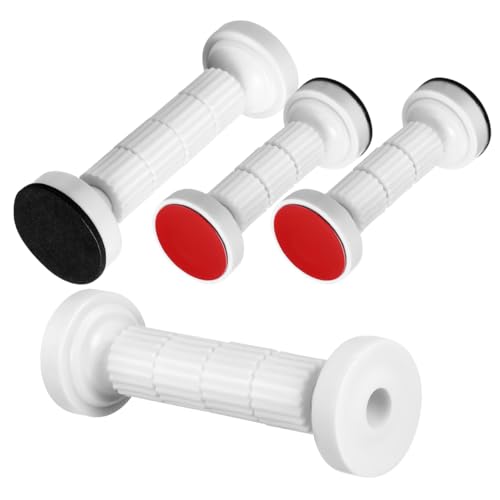 OUNONA 4 StüCk Bett Kopfteil Fixierer Wandhalterung FüR Betten Anti-Rutsch Kopfteil Stopper Einfache Montage Hochwertige Metall-Nylon Konstruktion Weiß von OUNONA