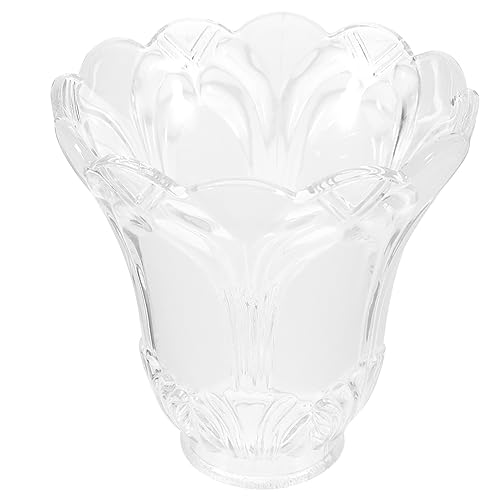OUNONA 4 Stück Ersatz Lampenschirm aus Bell Form für Kronleuchter und Wandlampen Transparent Vintage Stil Installieren Praktische Lichtabdeckung für Dekoration von OUNONA