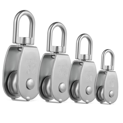 OUNONA 4 Stück Teiliges Edelstahl Umlenkrollen für Seile Robuste Drehbare Flaschenzüge mit Hoher Tragkraft Vielseitig Einsetzbar für Rigging Anwendungen Reibungsarme Laufleistung OUNONA 4 Stück Teiliges Edelstahl Umlenkrollen für Seile Robuste Drehbare Flaschenzüge mit Hoher Tragkraft Vielseitig Einsetzbar für Rigging Anwendungen Reibungsarme Laufleistung von OUNONA