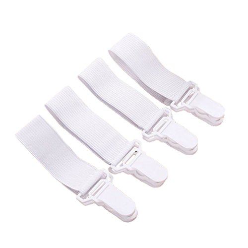 OUNONA 4Bett gurthalteband Verstellbare elastische Tabelle Clips f¨¹r Verschiedene Bettwsche Matratzenbez¨¹ge Sofa Kissen Krankenbetten von OUNONA