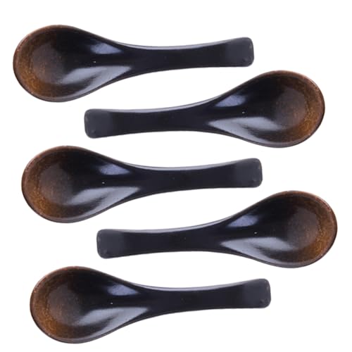 OUNONA 5 Stück Keramiklöffel Lebensmittelecht Kratzfest Vielseitiger Haushalts löffel für Suppe Porridge Ramen und Soßen Langlebig mit Langem Griff Leicht und Einfach zu Reinigen von OUNONA
