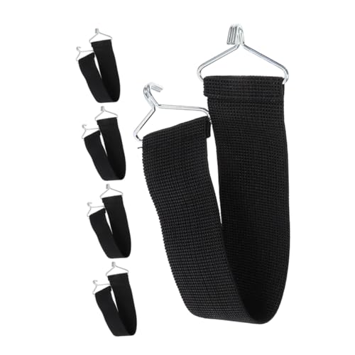 OUNONA 5 Stück Teiliges Verstärkte Schwarze Bungee Stuhlgurte Reißfeste Dicke Ersatzriemen für Liegestuhl Faltbarer Outdoor Sitzgurt mit Hoher Belastbarkeit für Camping und Gartenmöbel von OUNONA
