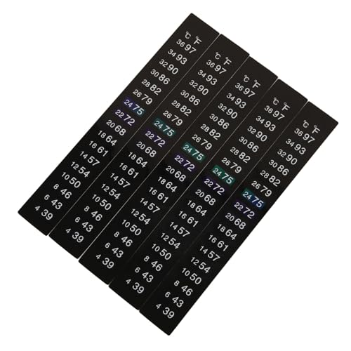 OUNONA 5 Stück Thermometer Aufkleber für Brauen Selbstklebende Temperaturindikatoren Praktische Thermometer Streifen für Heimgebraut Wiederverwendbare Temperaturmessung von OUNONA