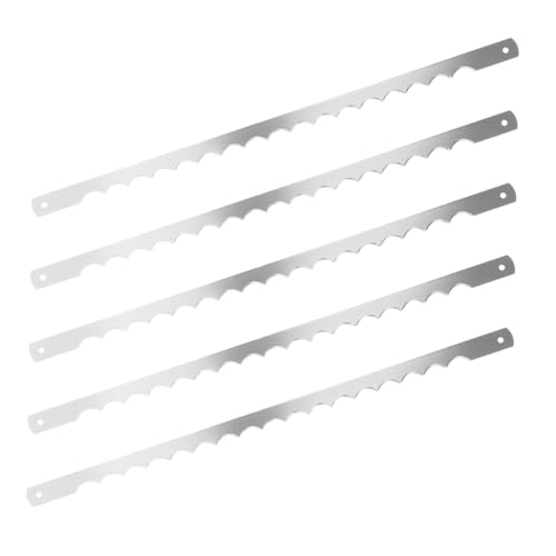 OUNONA 5 Stücke Brotschneideklingen für Brotbackautomaten Gezackte Klingen Antihaft Brotschneider Kompatibel mit Verschiedenen Modellen Einfach zu Reinigen von OUNONA