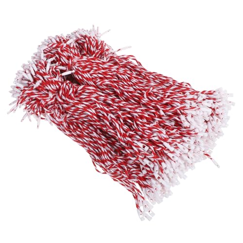 OUNONA 500 Stück Baumwollseil mit Kunststoffverschluss Dekorationsschnur für Weihnachtsbaum und Feiertagsdisplay Drinnen und Draußen OUNONA 500 Stück Baumwollseil mit Kunststoffverschluss Dekorationsschnur für Weihnachtsbaum und Feiertagsdisplay Drinnen und Draußen von OUNONA
