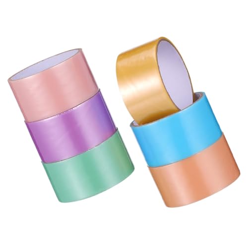 OUNONA 6 Rollen Perlmutt Klebeband Breit Stark Haftend Farbenfrohes DIY Band für Bastelarbeiten Geschenkverpackung und Dekoration Selbstklebend Vielseitig Verwendbar pro Rolle OUNONA 6 Rollen Perlmutt Klebeband Breit Stark Haftend Farbenfrohes DIY Band für Bastelarbeiten Geschenkverpackung und Dekoration Selbstklebend Vielseitig Verwendbar pro Rolle von OUNONA