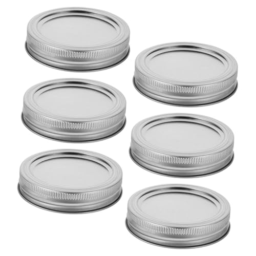 OUNONA 6satz Metalldeckel Für Einmachgläser Und Ringe Abnehmbare Deckel Für Vorratsgläser Haltbares Metall Für Funktionalität Und Frischehaltung OUNONA 6satz Metalldeckel Für Einmachgläser Und Ringe Abnehmbare Deckel Für Vorratsgläser Haltbares Metall Für Funktionalität Und Frischehaltung von OUNONA