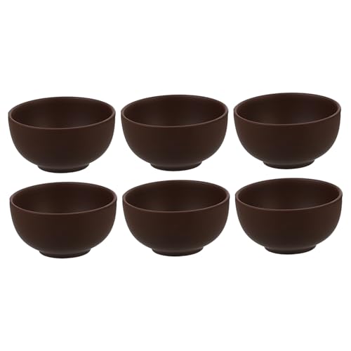 OUNONA 6 Stk Teetasse aus Keramik weiße Weinkelche Kaffeetassen aus Porzellan chinesisches teeset chinese tea set Wassergläser Espressotasse Teetasse aus lila Ton runden von OUNONA