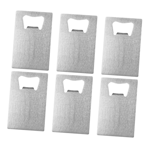 OUNONA 6 Stück Kreditkartenflaschenöffner Themen-flaschenöffner -rohlinge Bar Kreditkarten- Karte Rostfreier Stahl Silver OUNONA 6 Stück Kreditkartenflaschenöffner Themen-flaschenöffner -rohlinge Bar Kreditkarten- Karte Rostfreier Stahl Silver von OUNONA