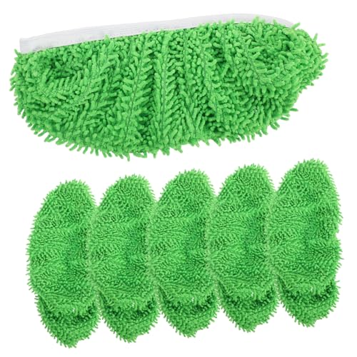 OUNONA 6 Stück Mikrofaser-mopp-pads Wiederverwendbar Waschbar Feucht Trocken Bodentücher Ersatzbezüge für Flachmopp Geeignet für Holzfliesen Laminat Kompatibel mit Swiffer Bodenreinigung von OUNONA
