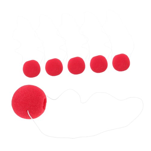 OUNONA 6 Stück Rote Schwamm-clownnasen Flexible Leichte Kostümaccessoires für Erwachsene Wiederverwendbar Bequem für Karneval Halloween Weihnachten Party und Theater OUNONA 6 Stück Rote Schwamm-clownnasen Flexible Leichte Kostümaccessoires für Erwachsene Wiederverwendbar Bequem für Karneval Halloween Weihnachten Party und Theater von OUNONA