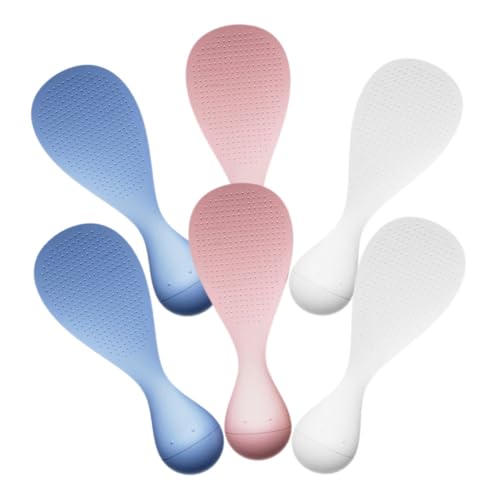 OUNONA 6 Stück Teiliges Reislöffel Set aus Hitzebeständigem Kunststoff Antihaftbeschichtete Selbststehende Reisschaufel für Reiszubereitung Leicht zu Reinigen Küchenzubehör für OUNONA 6 Stück Teiliges Reislöffel Set aus Hitzebeständigem Kunststoff Antihaftbeschichtete Selbststehende Reisschaufel für Reiszubereitung Leicht zu Reinigen Küchenzubehör für von OUNONA