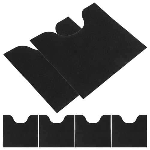 OUNONA 6 Stück Toilettentrainingsunterlage gebogen gepolstert Boden Kontur Saugfähig Badezimmer Teppich Toilettentrainingsmatte Toilettendeckel Cover WC-Vorleger in U-Form Gummi Black von OUNONA